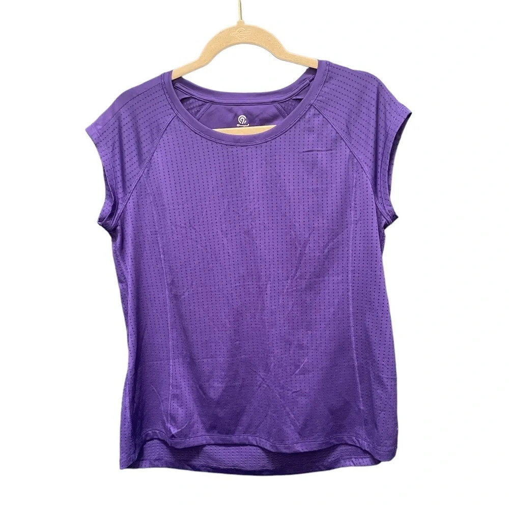 C9 BY CHAMPION PURPLE OPEN BACK ACTIVE TEE